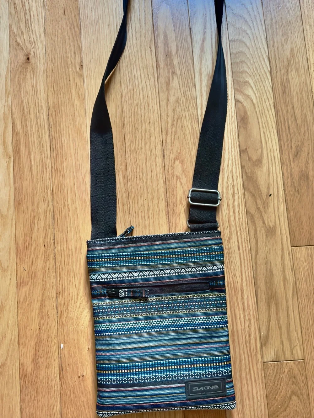 Striped Geometric Patterned Crossbody Bag